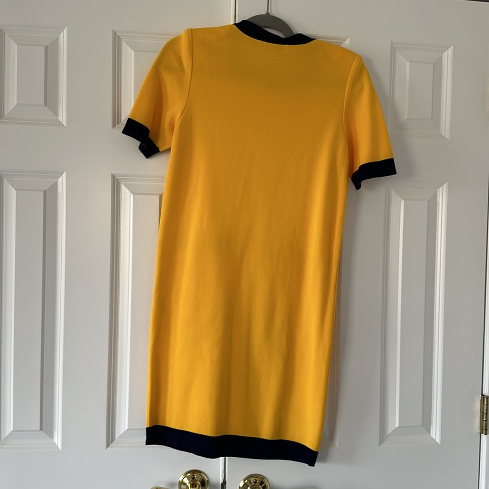 Yves Saint Laurent Yellow and Black Midi Dress - Picture 2 of 16
